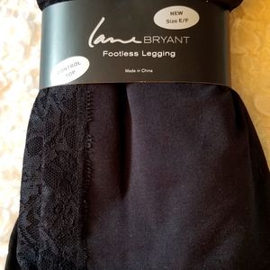 Lane Bryant Footless Legging with Lace accent. Size E/F